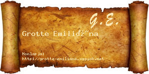 Grotte Emiliána névjegykártya